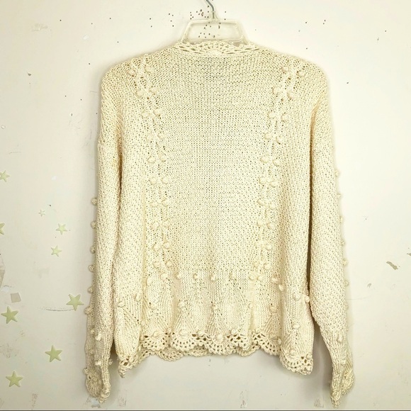 CLAIRE Kennedy cream Hand knit bobble cardigan - Picture 11 of 13